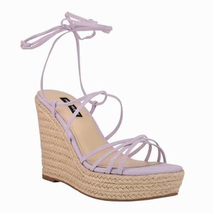 Nine West Havefun Ankle Wrap Espadrille Sleehak Sandalen LichtPaars Nederland | CYB-126780